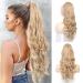 Pferdeschwanz hair part clip extension with cord strain long hair extension extension wig natural blond afro curly ponytail for braid 24/613 /a.63cm vd063j 60.96 cm (1 Pack) blonde