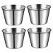 Milisten 4pcs Stainless Steel Sauce Cup Tomato Sauce Ketchup Tomato Paste I Am Willow Small Bowls Sauce Containers Dip Containers for Lunches Sauce Boxes Travel Dip Cups Hot Pot