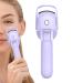 Heated Eyelash Curler - Portable Electric Lash Curling Tool - Eye Makeup Tool with Rapid Heat-up and Temperature Control Quick Natural Eye Lashes Curling Tool for Women Purple