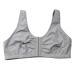 Xwsm breast prosthesis bag closure front post surgical cotton fox mastectomy BH thin underwear women Top vest BH 50/115 (ABC) Gray