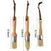 Professional 3pcs Small Round Chalk and Wax Paint Brush Set - Reusable Natural Bristle Brushes for DIY Painting - Compatible with Annie Sloan Chalk Paint and Milk Paint - Buy Online on GoSupps.com