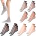 BLUESHOT Tourmaline Ion Magnetic Fiber Ice Silk Socks Tourmaline Ion Stretch Socks for Body Shaping Promote Blood Circulation (8Pairs)
