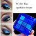 Yeweian Blue Eyeshadow Palette - 9 Colors Glitter Matte Makeup for Women | Highly Pigmented & Waterproof Smokey Eye Palette (06) - Buy Online on GoSupps.com