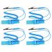 GTIWUNG 4 Pack Anti-Static Wrist Strap Anti-static Bracelet Discharge Band ESD Wrist Strap Reusable Anti-Static Wrist Straps Band with Grounding Wire and Alligator Clip Blue