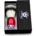 Premium Red Shaving Brush with Shiny Metal Base & 100% Synthetic Silver Tips - Perfect for Luxurious Shaving - Buy Online on GoSupps.com