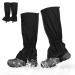 Connexion gaiters hike gaiters waterproof breathable adjustable gaiters bicycle gaiter for outdoor pants for hiking climbing trekking snow hiking unisex (black)