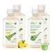AloeCure Organic Aloe Vera Juice - 4 Bottle Sample Pack - Lemon & Natural Flavor 4x500ml