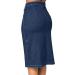 Sanahy Women's High Waist Fishtail Denim Maxi Skirt - Plus Size Knee-Length Casual Jean Skirt (M Blue) - Buy Online on GoSupps.com
