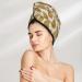 Gold Drops Microfiber Hair Towel - Super Absorbent Quick Dry Hair Wrap for Long Curly & Thick Hair - Soft Coral Velvet for Women - Buy Online on GoSupps.com