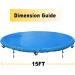 SIHAIAN 12 FT Blue Trampoline Cover - Weatherproof & Waterproof Winter Cover for Round Trampolines and Swimming Pools - Buy Online on GoSupps.com