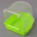 POPETPOP Caged Bird Bath for Small Birds - Hanging Bathtub Box for Canary, Parrot - White/Green - Buy Online on GoSupps.com