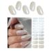 TrueShei nail foils |UV gel nail film |20PCs White Pearl Shimmer Effect Nail film self -adhesive |Gel Nail Stickers Gellack Wraps for Nagel