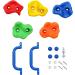 Rainbow DIY Monkey Rock Climbing Holds for Kids - 20pc Wall Rock Holds, 2 Handles, 8ft Climbing Rope Kit - Buy Online on GoSupps.com