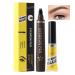 Zibeem Microblading Eyebrow Pen Waterproof Eyebrow Pen with Brush Tip 4 Prongs Fork Eyebrow Makeup Liquid Pen with Eyebrow Gel for Natural 03
