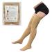 Petite Thigh High 15-20 mmHg Moderate Compression Leg Zipper Open Toe P-L/XL Nude