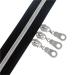 YaHoGa 5 Silver Metallic Nylon Coil Zippers by The Yard Bulk Black 10 Yards with 25pcs Sliders for DIY Sewing Tailor Craft Bags (Silver Black)