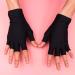 Solustre UV Protection Manicure Gloves - Anti-UV Half-Finger Nail Dryer Tools - 2 Pairs in Black for Salon & Home Use - Buy Online on GoSupps.com