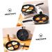 OUNONA 2pcs Breakfast Mini Skillet Crepe Pan Gas Stove Daily Use Frying Pan Nonstick Skillet Pan Burger Steak Pan Handle Pan Egg Frying Pan Mini Egg Pan Stainless Steel Omelet Pan Round 40.8X24.8X3.5CMx2pcs Blackx2pcs - Buy Online on GoSupps.com