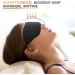 Weighted Sleep Eye Mask - 3D Contoured Full Blackout Blindfold for Men & Women | Adjustable Pressure Relief Light Blocking Night Shade for Travel & Yoga - Buy Online on GoSupps.com