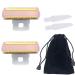 Women's razor replacement heads compatible with finishing touch flawless body rechargeable women razor with a velvet bag and 2 cleaning brushes (shaving head 2 pieces + bag + 2 brushes)