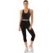 Criss-Cross Back Sports Bras for Women | Padded Workout Tank Tops | Medium Support Crop Tops in Black - Medium - Buy Online on GoSupps.com
