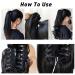 12 Long Curly Ponytail Extension | Clip-in Claw Hairpiece Ombre Synthetic Dark Brown | Realistic and Natural Looking - Buy Online on GoSupps.com