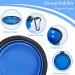 Vivifying 500ml Foldable Dog Bowl - Silicone Travel Bowl for Dogs & Cats (Black & Blue) - 2PCs Portable Feeding Solution - Buy Online on GoSupps.com