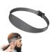 CHAUSA hair cutting edge template haircut curved band haircut template Neckline shaving template silicone haircut template adjustable length for DIY home hair cutting instructions (gray)