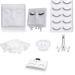 Eyelash Extension Kit 3 in 1 Eyelash Extension Practice Tray and 5 Pairs Practice Eyelashes Training Lashes with 100pcs Classic Individual Lashes Glue Cups for Eyelash Extensions Beginners