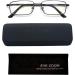 Buy 2 Pack Blue Light Blocking Reading Glasses - Rectangular Metal Anti-UV Readers for Men & Women - 1.75 Diopters - Buy Online on GoSupps.com