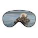 Cute Otters in The Sea Sleep Masks Eye Cover Blackout with Adjustable Elastic Strap Night Blindfold for Women Men Yoga Travel Nap