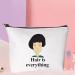 Clair New Haircut Wumpa Fleabag Cosmetic Bag - Hair is Everything Makeup Zip Pocket for Women & Girls - Buy Online on GoSupps.com