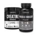 Jacked Factory Creatine Monohydrate Powder 150g - Creatine Supplement for Muscle Growth Increased Strength & Essentials Muscle Builder - Daily Muscle Builder with PeakATP (30 Capsules)