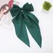 Boho Satin Hair Bow Long Bow Hair Clips Band Hair Clips Clip Large Plain Hair Bun Hair Pin French Hair Clip Scrunch ies Horse Tail Accessories (Green) - Buy Online on GoSupps.com