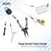 Booms Fishing RG4 2-Pack Retractable Gear Tether | Heavy Duty Locking Fly Fishing Retractor | 27.5 Steel Cord | Black 7.7oz (2 Pack) - Buy Online on GoSupps.com