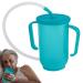 Patient Drink Cup with Straw Lid 400ML Sippy Cup for Adults Easy Drink Cup Feeder Water Diet Feeding Cups for The Elderly and Disabled Kitchen Supplies