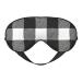 Sleep Mask Eye for Women Men Reusable Soft Blackout Eye Masks Covers for Night Better Sleep Travel Camping Road Trip Essentials Gifts for Him Her - Black and White Plaid