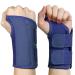 NuCamper Wrist Brace Carpal Tunnel Right Left Hand for Men Women Night Wrist Sleep Supports Splints Arm Stabilizer with Compression Sleeve Adjustable Straps for Tendonitis Arthritis Pain Relief Left Hand-Navy Small/Medium (Pack of 1)