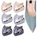 Metal Shoes Pointed Protector Solid Color High Heels Toe Cap Elegant High Heels Tip Cover Durable Shoes Tips Cap for Shoes Protection Repair Decoration 3 Pairs Style 2