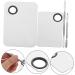 Healeved Cosmetic Mixing Plate Set - Makeup Palette & Foundation Blending Tray for Manicures - Metal Mixing Tool (14.9x10x0.3cm) - International Shipping Available - Buy Online on GoSupps.com