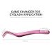Miuffue Stainless Steel Eyelash Applicator Tool with Comb - Curved Tweezers for Strip Lashes in Pink (Upgraded) - Buy Online on GoSupps.com