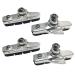 Pioneeryao Sport Road Bike Cycle Bicycle Brake Pads Block 2 Pairs Silver