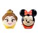 Lip Smacker Disney Minnie Mouse and Beauty And The Beast Belle Emoji Lip Balm Duo Flavored Strawberry Lemonade Bow-nade 2 Pack