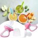Fruit Teat for Baby & Toddler - BPA-Free Silicone Teats (3 Sizes) | Pacifier Teething Ring for Fruits Veggies & Porridge - Pink - Buy Online on GoSupps.com