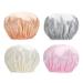 AmazerBath Shower Cap 4-Pack Shower Caps for Women Double Waterproof Layers Bathing Shower Hat Hair Protection EVA Shower Caps Reusable Medium Size