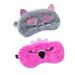 2 Pcs Animal Sleep Eye Mask Cute Funny 3D Soft Fluffy Cartoon Eye Mask Elastic Eye Cover Eye Shade Sleeping Mask for Travel Sleepover Pajamas Slumber Party Favors Accessories