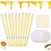 10 Pcs Ear Candles Ear Cones Wax Remover Natural Ear Candles Beeswax Candling Cones with 5 Protective Disks for Relaxation and Cleaning (Yellow) Ear Wax Cleaners