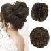 RPAEOY Dark Brown Hair Parts Dutt with Bracket - Curly Wavy Hair Tie & Messy Bun Clamp - Synthetic Hair Scrunchy for Women - Buy Online on GoSupps.com