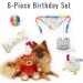 Dog Birthday Party Set - 6-Piece Happy Bday Celebration Pack with Toys, Crown, Party Hat, and Bandana (Large) - Buy Online on GoSupps.com