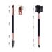 Duo Eyebrow Brush Set - Professional Angled Eye Brow Brush and Spoolie Brush with Eyelash Comb and Eye Shadow Brush (Black) - Buy Online on GoSupps.com